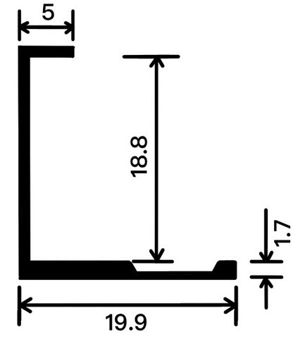 18mm Decorative Moulding - 18mm Finishing Moulding（Premium Version） / Matte Black / 3M/PCS