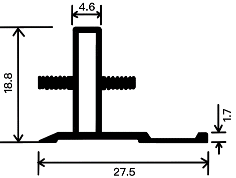 18mm Decorative Moulding - 18mm Flat Joint Moulding(Economy Version） / Matte Black / 3M/PCS