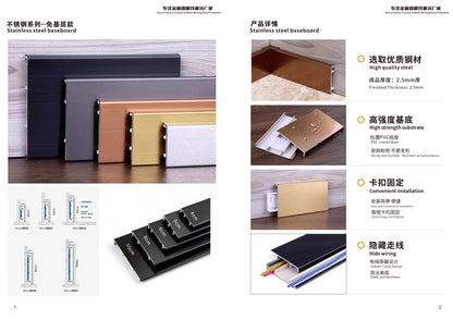 Stainless steel – Snap-On Type – Skirting Board