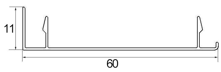 Aluminum alloy engineering style skirting(6 Centi Meter plane/project EL-60H)