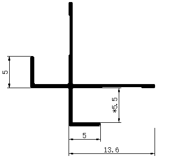 5mm Decorative Moulding - 5mm Concave Outer Corner / Matte Black / 3M/PCS