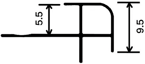 5mm Decorative Moulding - 5mm Curved Outer Corner / Matte Black / 3M/PCS