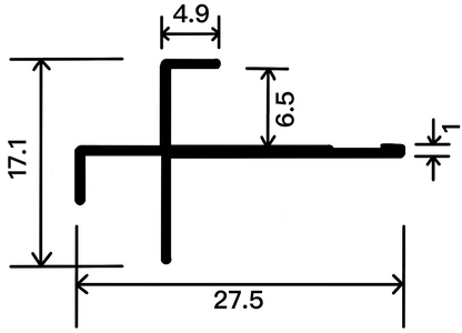 6mm Decorative Moulding - 6mm Concave Outer Corner / Matte Black / 3M/PCS