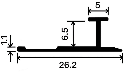 6mm Decorative Moulding - 6mm Fen Line / Matte Black / 3M/PCS
