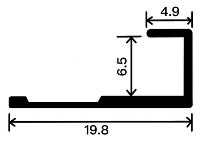 6mm Decorative Moulding - 6mm Finishing Line / Matte Black / 3M/PCS