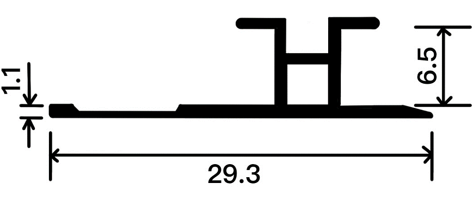 6mm Decorative Moulding - 6mm Yao Line / Matte Black / 3M/PCS