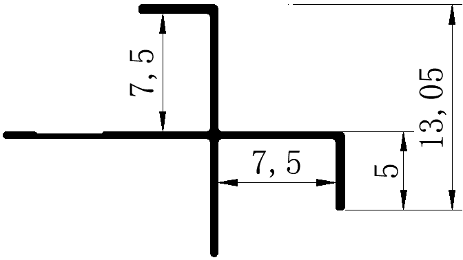 7mm Decorative Moulding - 7mm Concave Outer Corner / Matte Black / 3M/PCS