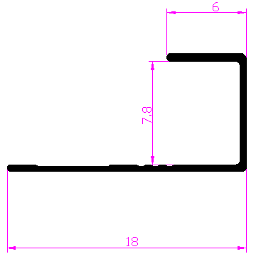 7mm Decorative Moulding - 7mm Finishing Line / Matte Black / 3M/PCS