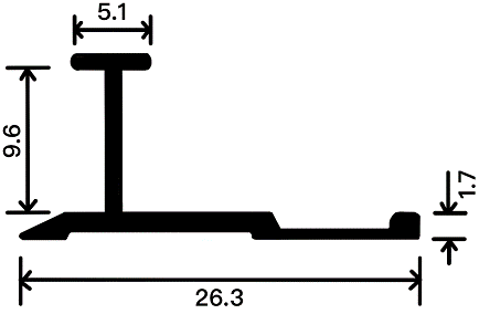 9mm Decorative Moulding - 9mm Fen Line（Economy Version） / Natural Aluminum Color / 3M/PCS