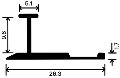 9mm Decorative Moulding - 9mm Fen Line（Premium Version） / Natural Aluminum Color / 3M/PCS