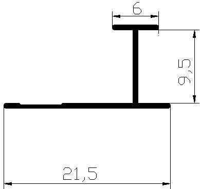 9mm Decorative Moulding - 9mm Fen Line (Slim Type) / Natural Aluminum Color / 3M/PCS