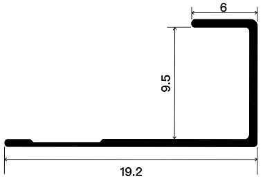 9mm Decorative Moulding - 9mm Finishing Line (Slim Type) / Natural Aluminum Color / 3M/PCS