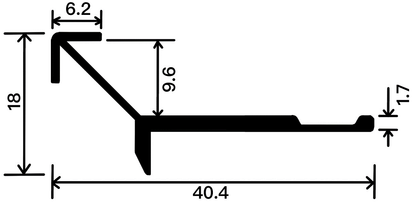 9mm Decorative Moulding - 9mm Pointed Outer Corner(Premium Version） / Natural Aluminum Color / 3M/PCS
