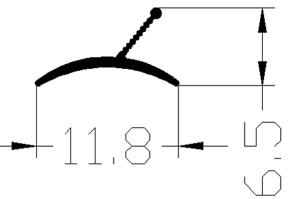 9mm Decorative Moulding - Universal Inner Corner 12 / Natural Aluminum Color / 3M/PCS